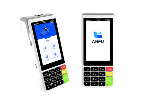 ANFU AF820 휴대용 안드로이드 13 POS 기계 코드 스캐너 4G / 무선 / WIFI 휴대용 모바일 POS 시스템